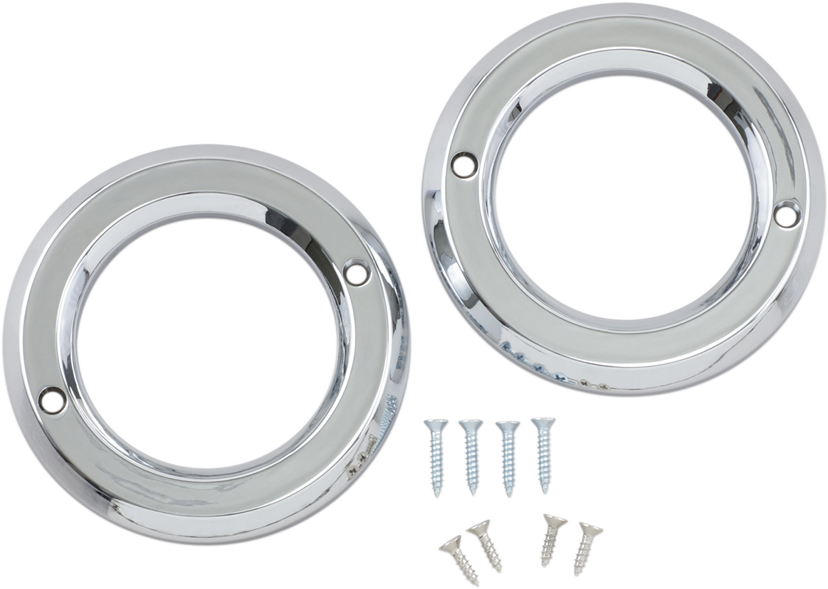 MOTOR TRIKE Accent Rings - Trax Fog Lights - Chrome MTEL-0153