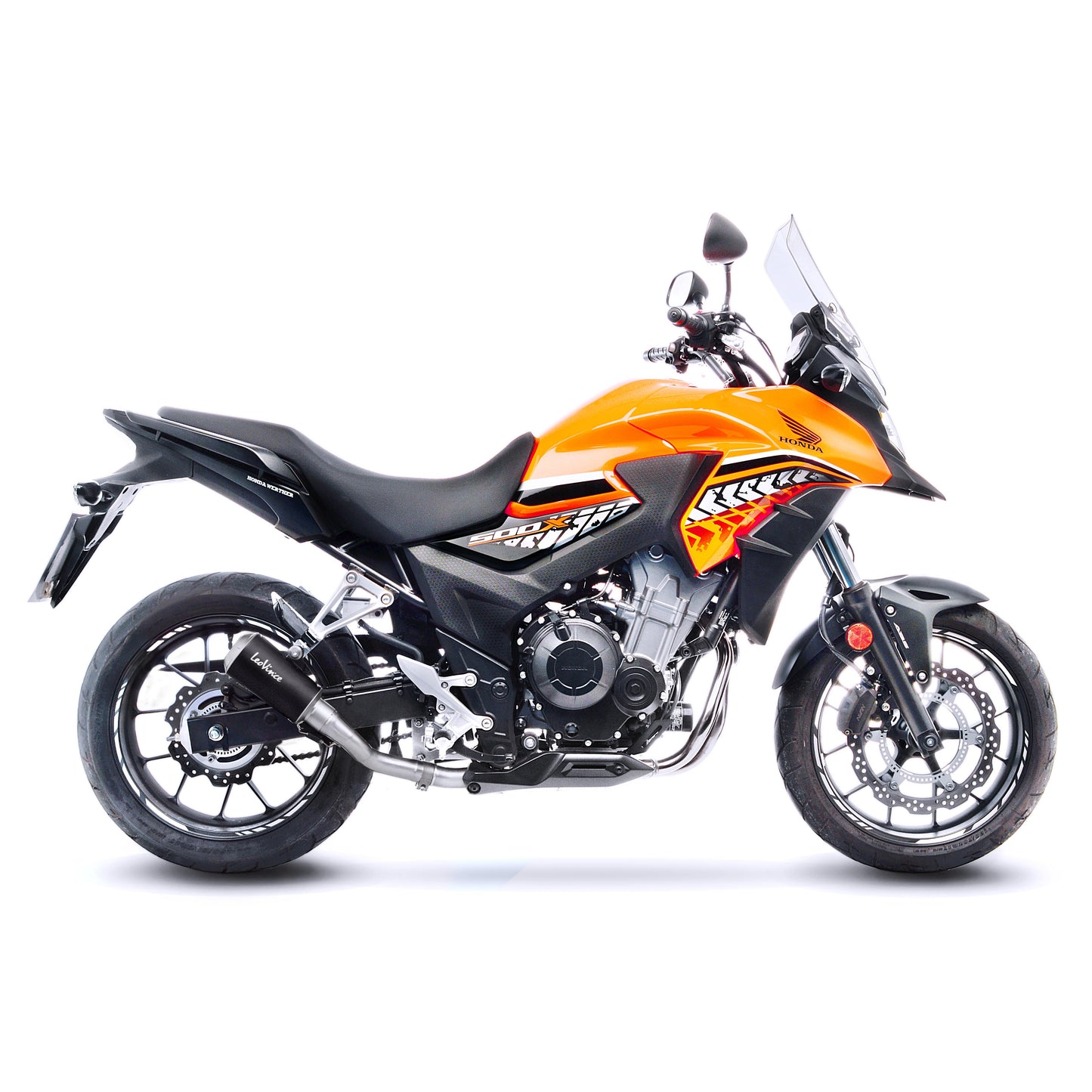 Leo Vince LV-10 Black Edition Stainless Steel | Slip-On Exhaust For Honda CBR500R '13-18, CB500F '13-18, CB500X '12-18