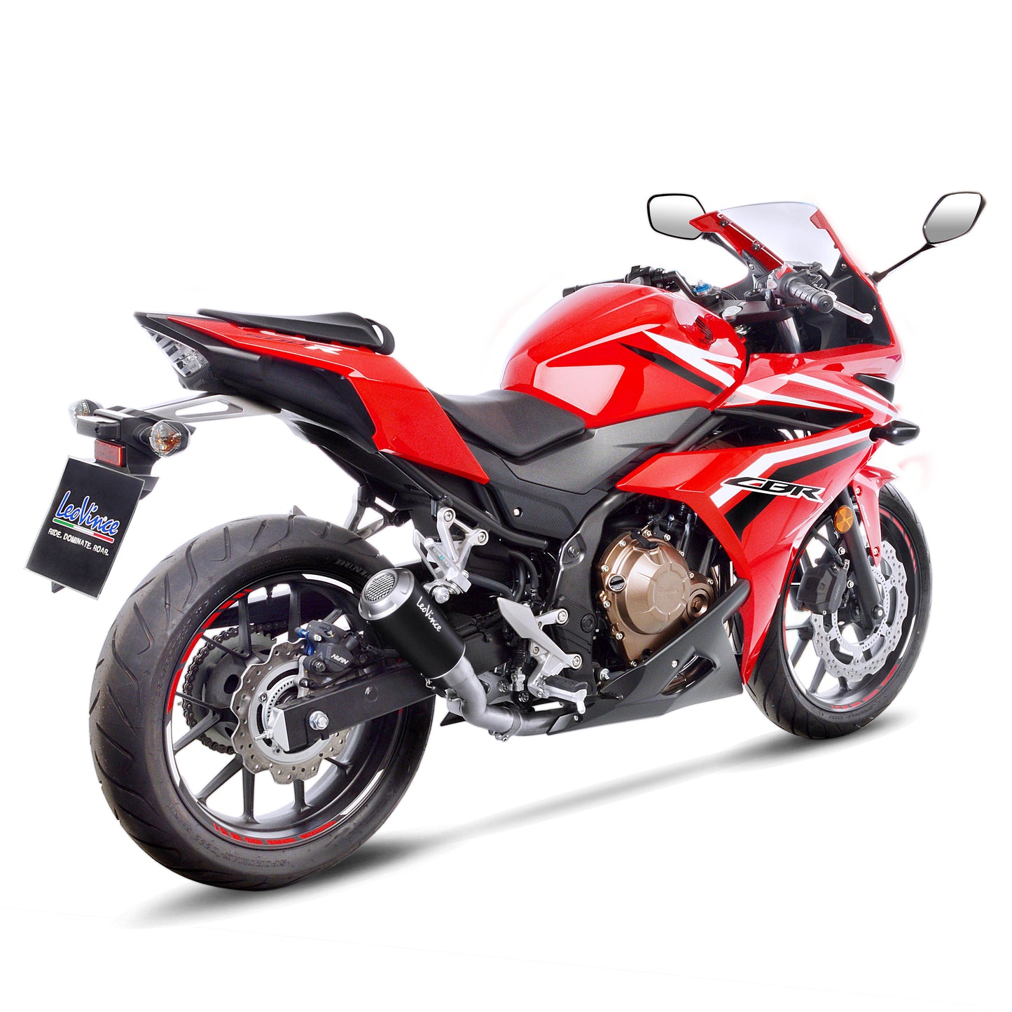 Leo Vince LV-10 Black Edition Stainless Steel | Slip-On Exhaust For Honda CBR500R '13-18, CB500F '13-18, CB500X '12-18
