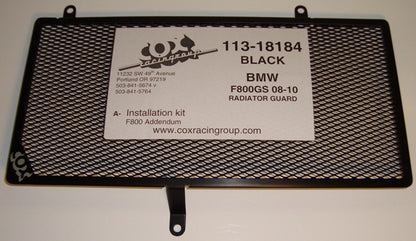 Cox Racing Radiator Guards for the BMW F800GS (08-13)