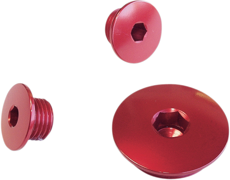 WORKS CONNECTION Engine Timing Plug - Red - Yamaha 24-595