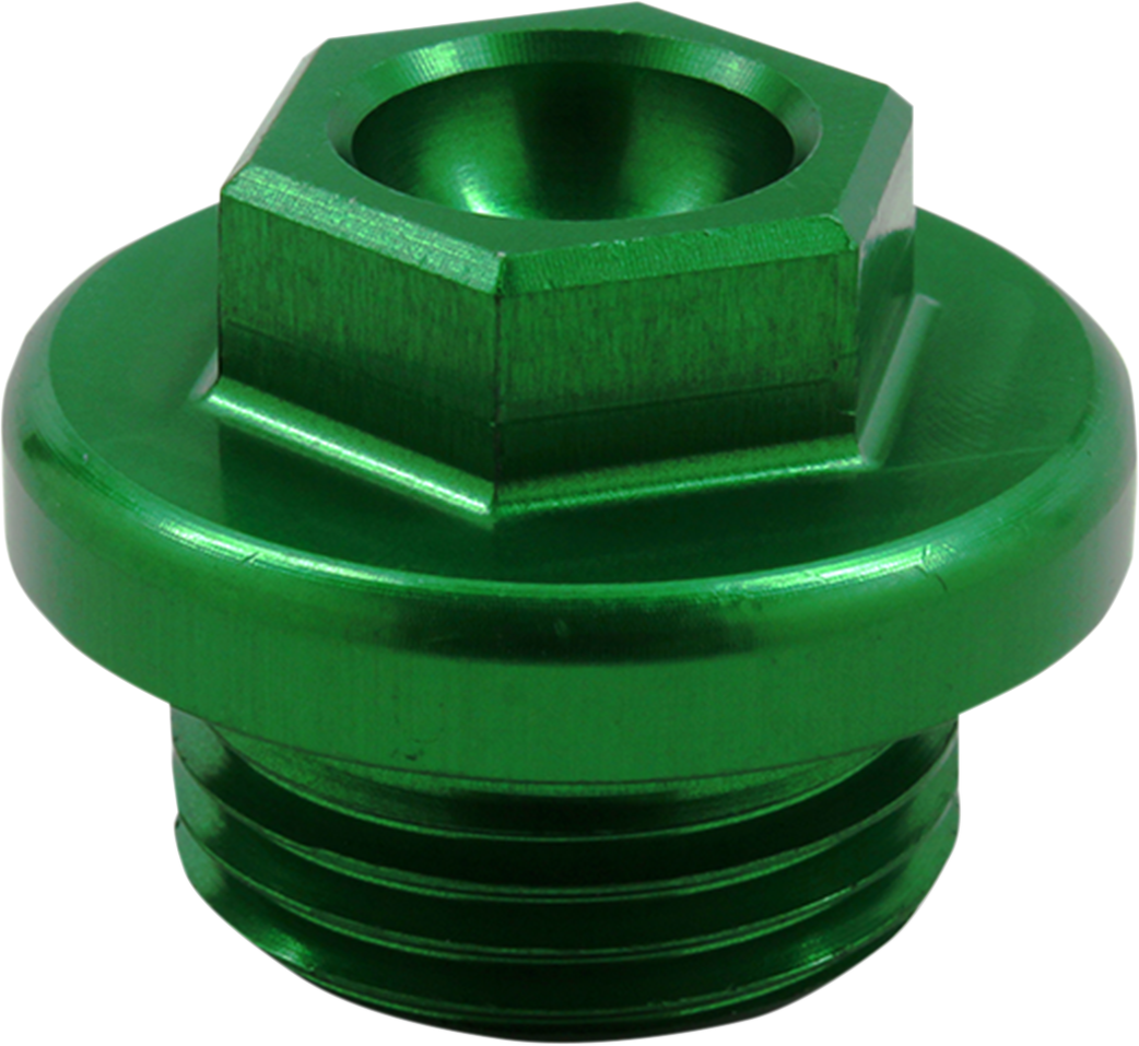 WORKS CONNECTION Oil Fill Plug - Green - Kawasaki/Suzuki 24-198