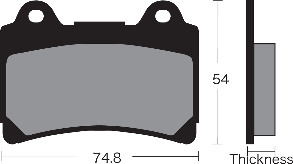 VESRAH Semi-Metallic Brake Pads VD-242