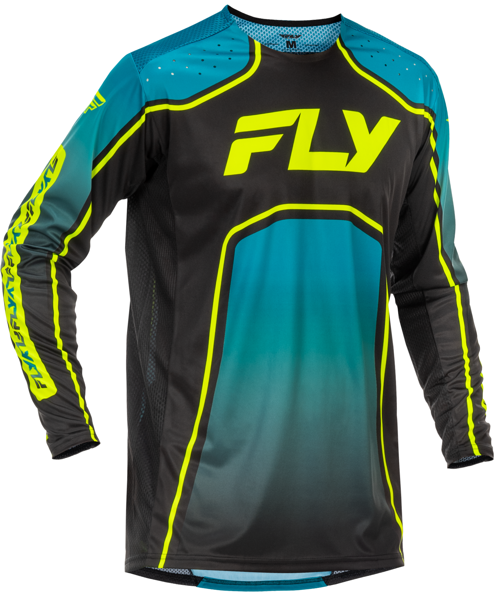 Rayce Bicycle Jersey Teal/Black/Lime Sm