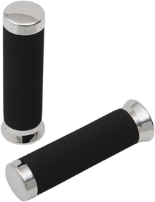 PARTS UNLIMITED Cruiser Grips - Foam - 7/8" - 150 mm - Chrome L99-90922