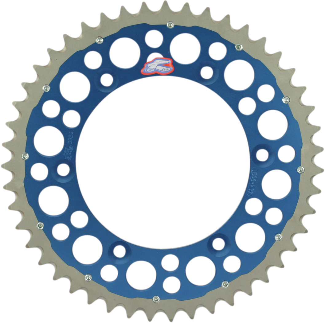 RENTHAL Twinring™ Rear Sprocket - 49 Tooth - Blue - Yamaha 1500-520-49GPBU