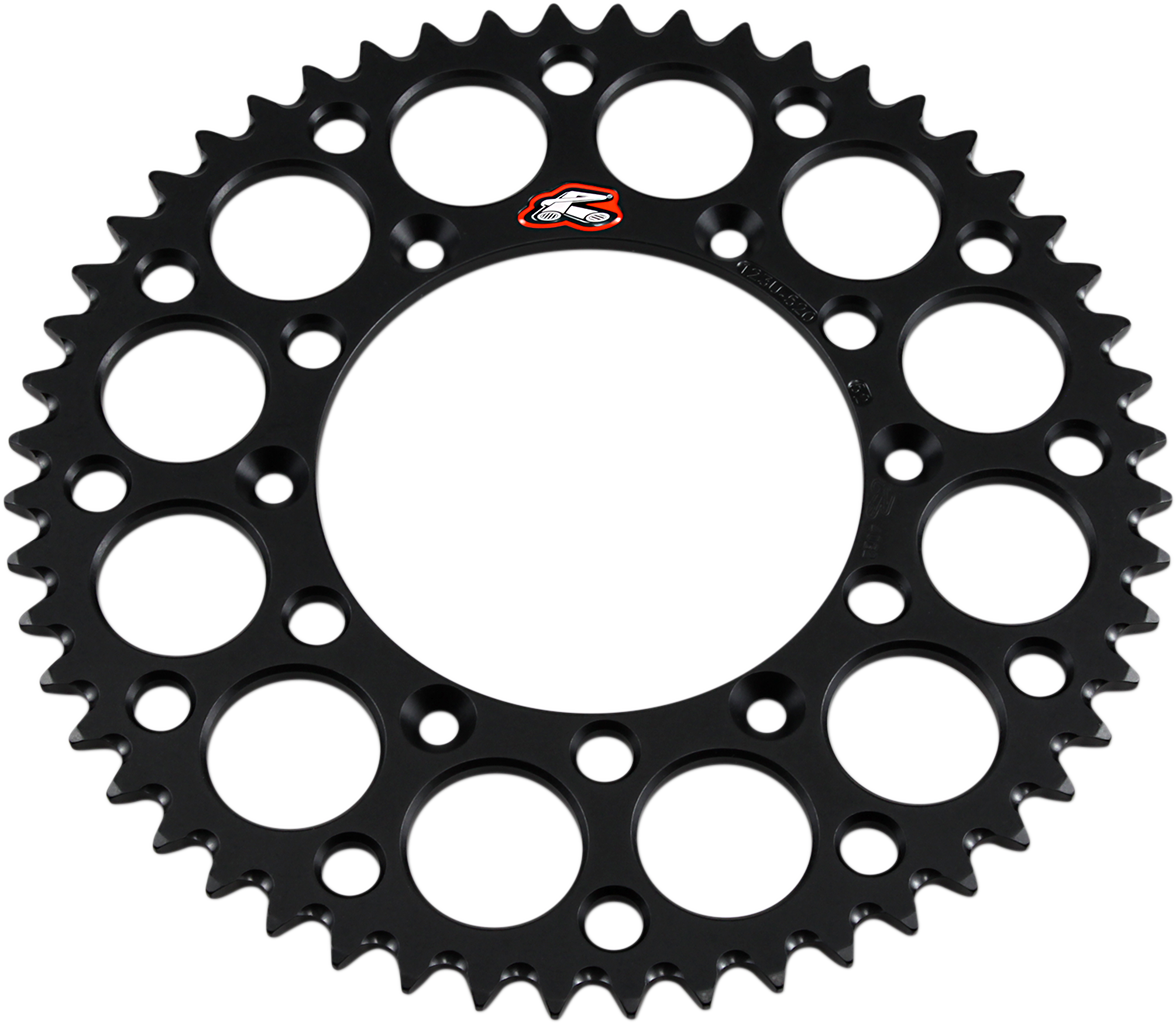 RENTHAL Rear Sprocket - Aluminum - 52 Tooth - Black - Suzuki 123U-520-52GYBK