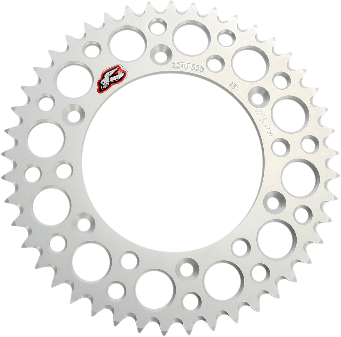 RENTHAL Rear Sprocket - Aluminum - 45 Tooth - Silver 224U-520-45GPSI