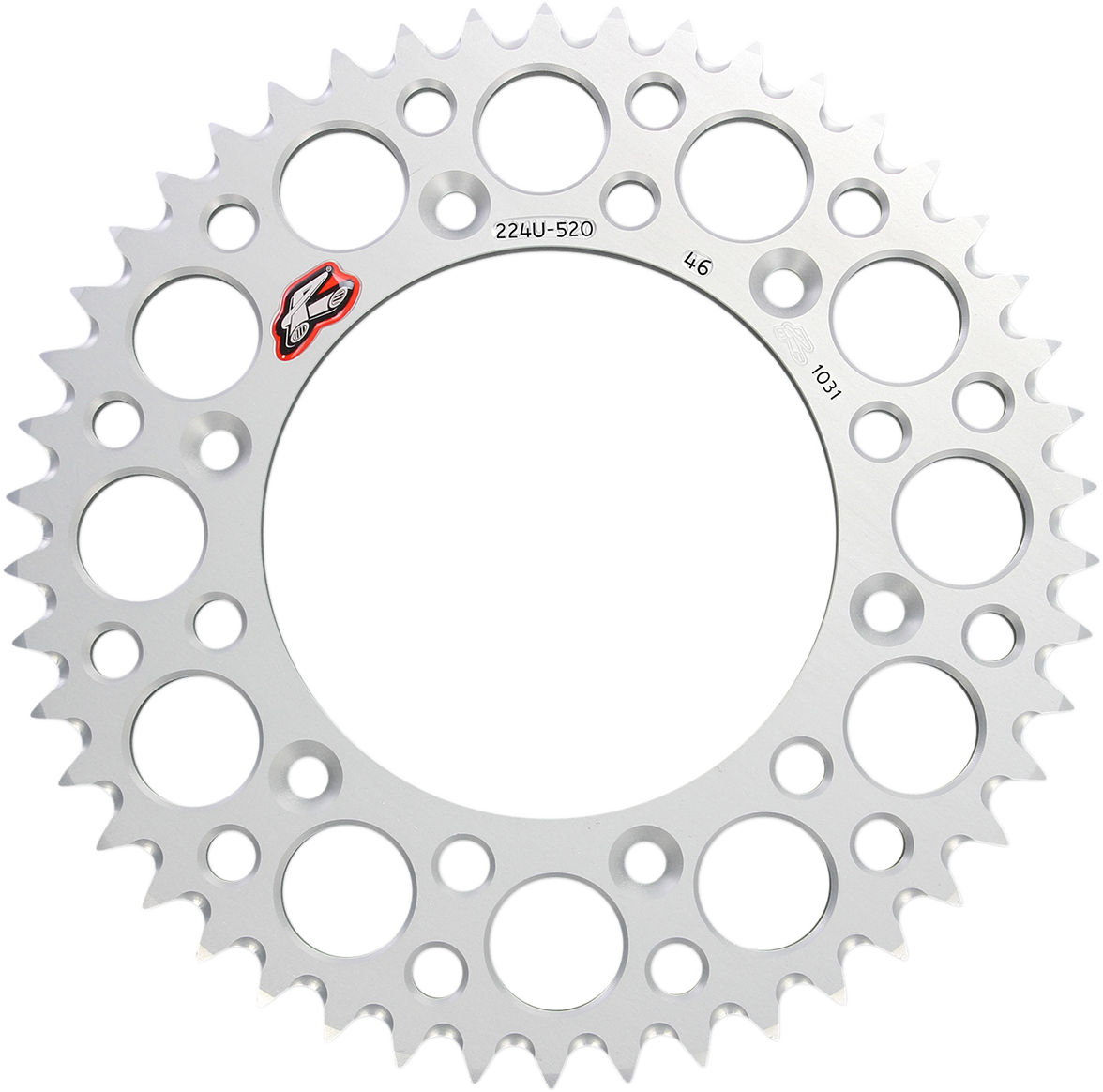 RENTHAL Rear Sprocket - Aluminum - 46 Tooth - Silver 224U-520-46GPSI