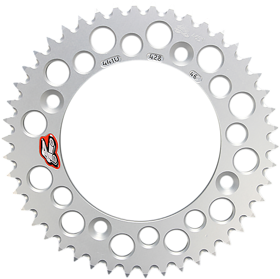 RENTHAL Rear Sprocket - Aluminum - 46 Tooth - Silver - Gas Gas/Husqvarna/KTM 441U-428-46GPSI