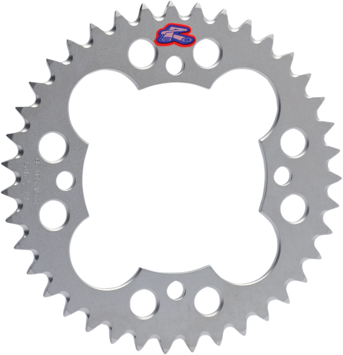 RENTHAL Rear Sprocket - Aluminum - 40 Tooth - Silver - Yamaha 437U-520-40GBSI