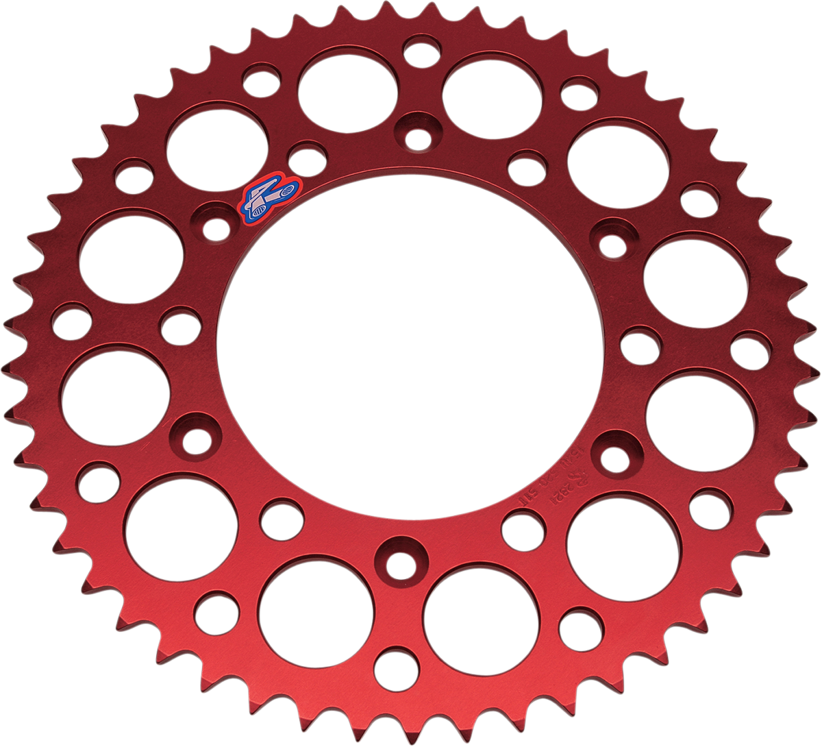 RENTHAL Rear Sprocket - Aluminum - 49 Tooth - Red - Honda 154U-520-49GRRD