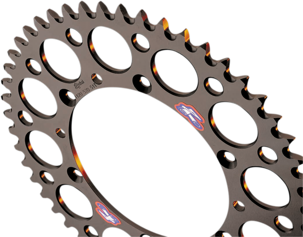RENTHAL Rear Sprocket - Aluminum - 53 Tooth - Black - Honda 154U-520-53GRBK