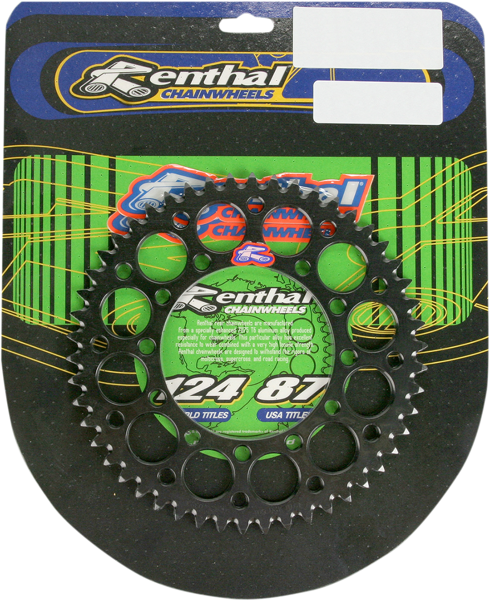 RENTHAL Rear Sprocket - Aluminum - 50 Tooth - Black - Kawasaki 191U-420-50GEBK