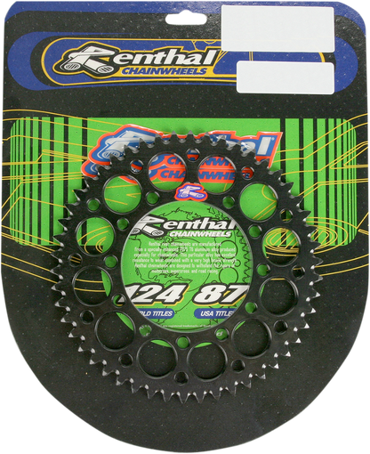 RENTHAL Rear Sprocket - Aluminum - 50 Tooth - Black - Kawasaki 191U-420-50GEBK