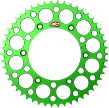RENTHAL Rear Sprocket - Aluminum - 49 Tooth - Green - Kawasaki 112U-520-49GEGN
