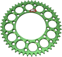 RENTHAL Rear Sprocket - Aluminum - 49 Tooth - Green - Kawasaki 191U-420-49GEGN