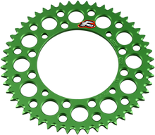 RENTHAL Rear Sprocket - Aluminum - 50 Tooth - Green - Kawasaki/Suzuki 408U-420-50GEGN