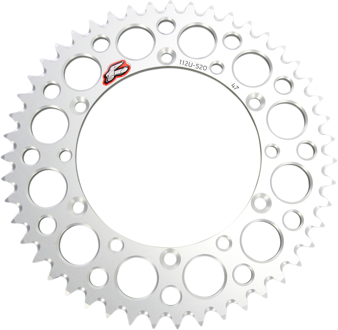 RENTHAL Rear Sprocket - Aluminum - 47 Tooth - Silver - Kawasaki 112U-520-47GESI