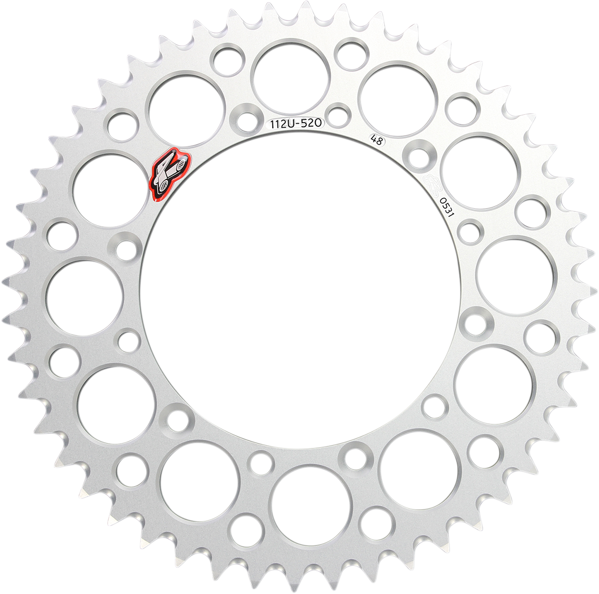 RENTHAL Rear Sprocket - Aluminum - 48 Tooth - Silver - Kawasaki 112U-520-48GESI