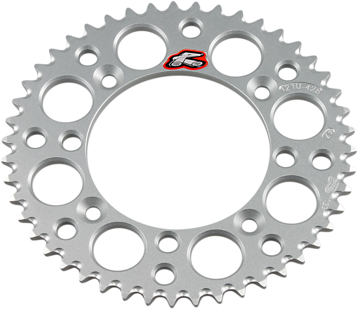 RENTHAL Rear Sprocket - Aluminum - 47 Tooth - Silver - Suzuki/Yamaha 121U-428-47GPSI