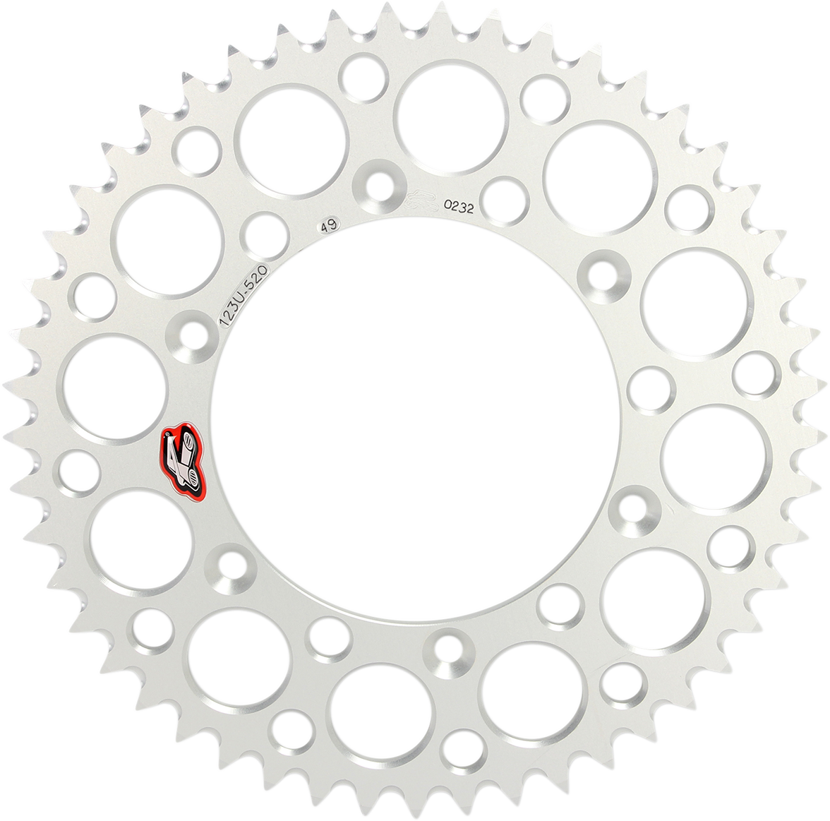RENTHAL Rear Sprocket - Aluminum - 49 Tooth - Silver - Suzuki 123U-520-49GYSI