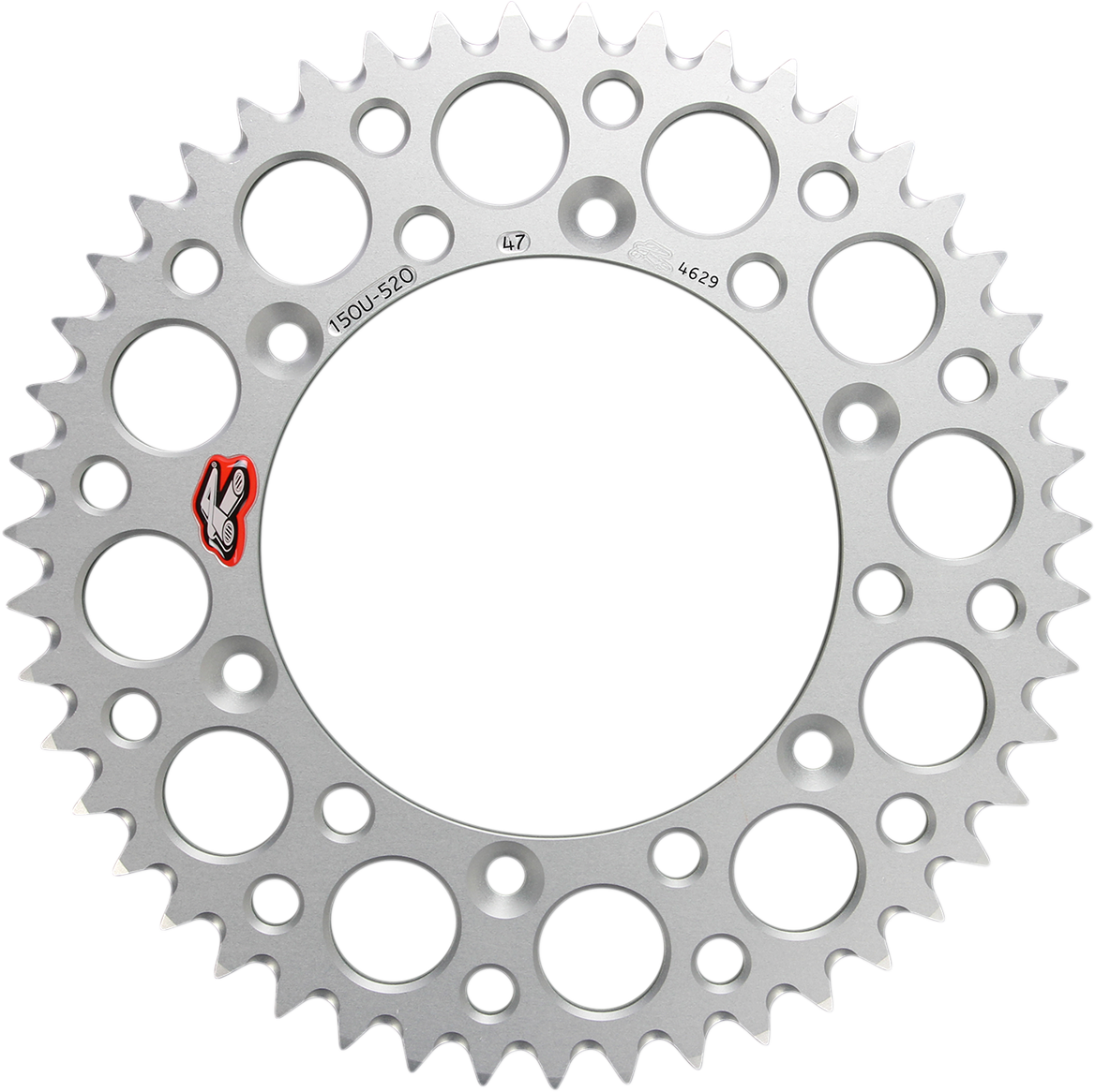 RENTHAL Rear Sprocket - Aluminum - 47 Tooth - Silver - Yamaha 150U-520-47GBSI