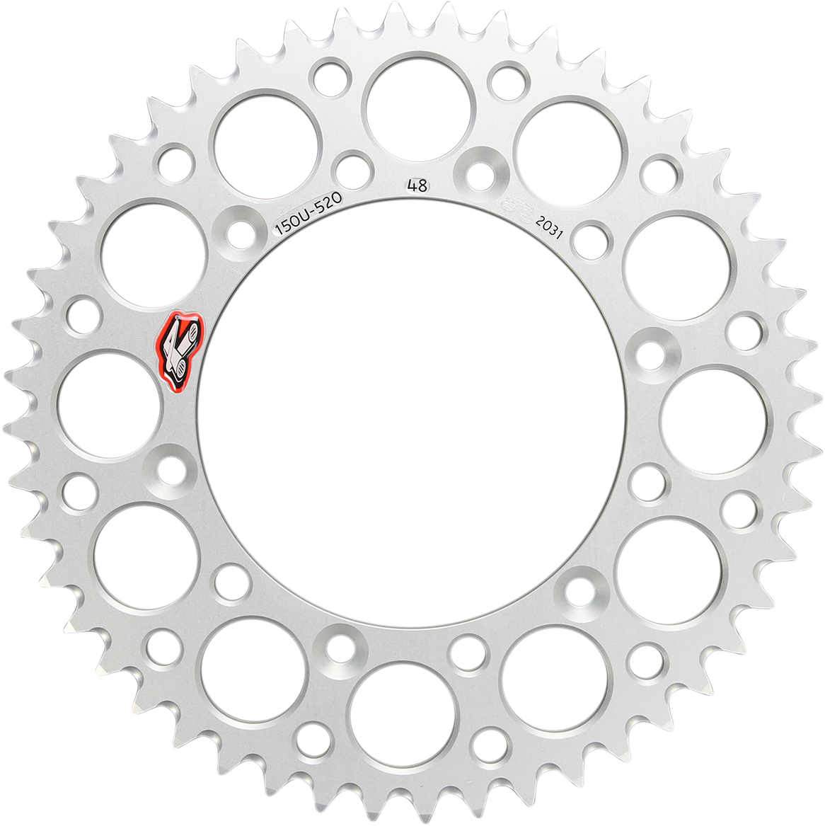 RENTHAL Rear Sprocket - Aluminum - 48 Tooth - Silver - Yamaha 150U-520-48GBSI