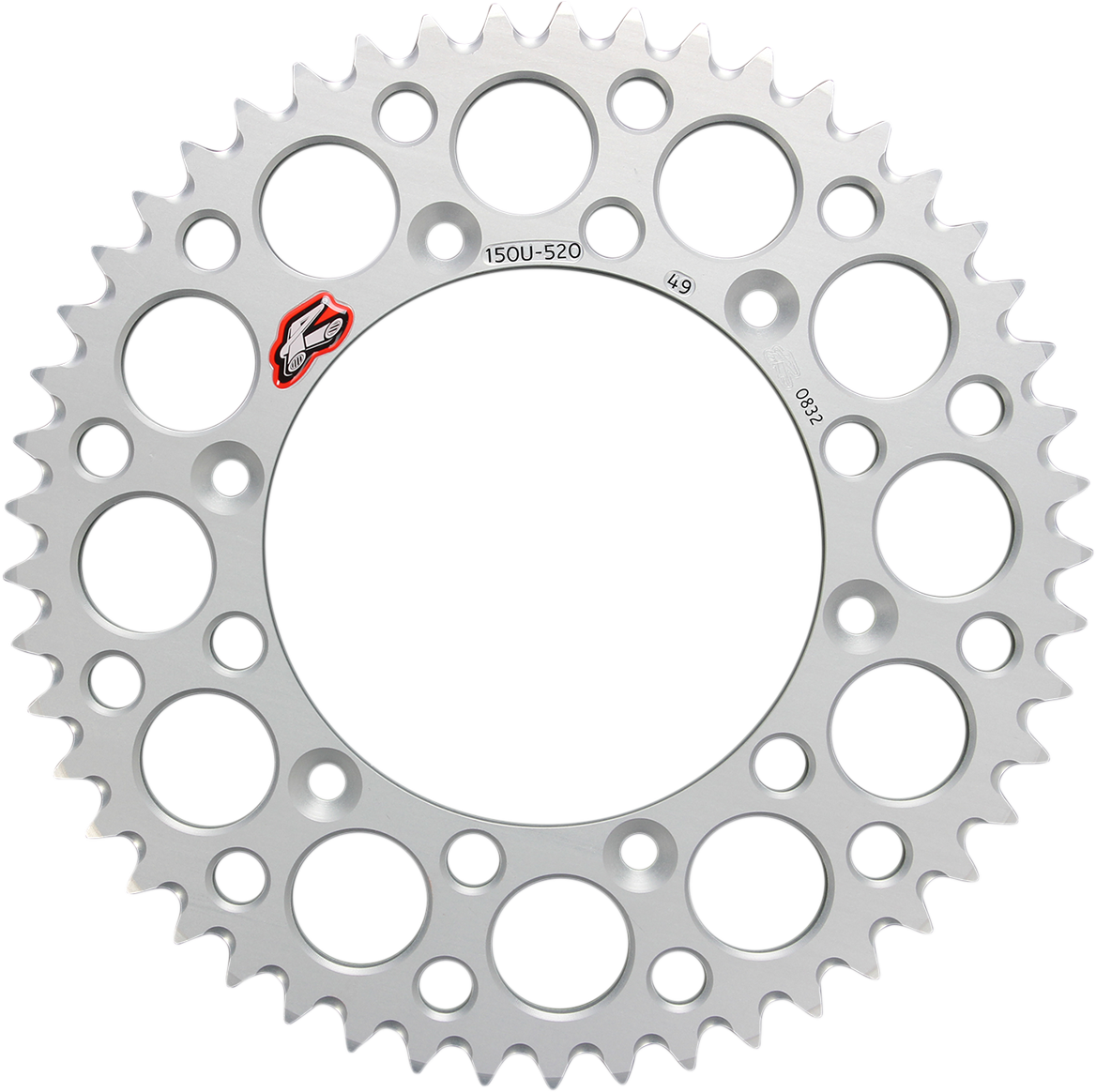 RENTHAL Rear Sprocket - Aluminum - 49 Tooth - Silver - Yamaha 150U-520-49GBSI