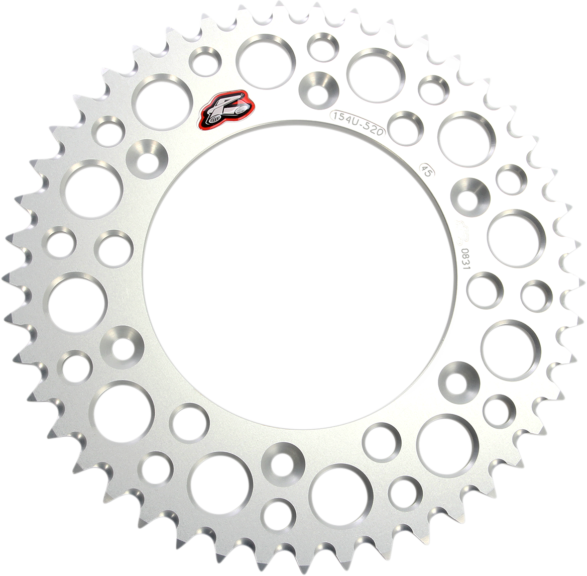 RENTHAL Rear Sprocket - Aluminum - 45 Tooth - Silver - Honda 154U-520-45GRSI