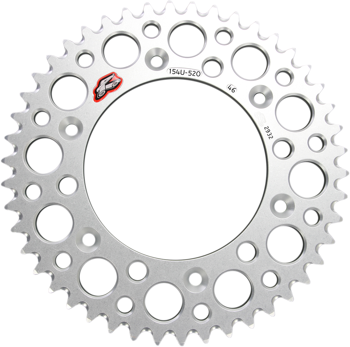 RENTHAL Rear Sprocket - Aluminum - 46 Tooth - Silver - Honda 154U-520-46GRSI
