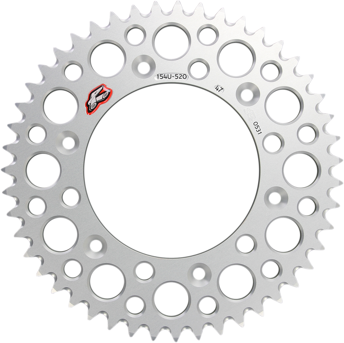 RENTHAL Rear Sprocket - Aluminum - 47 Tooth - Silver - Honda 154U-520-47GRSI