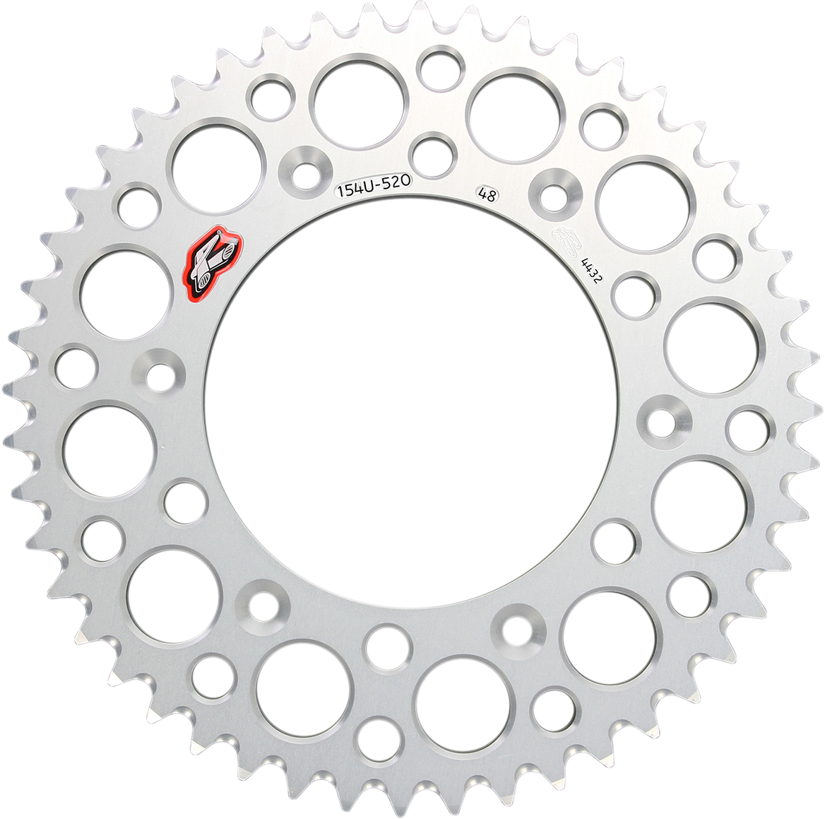 RENTHAL Rear Sprocket - Aluminum - 48 Tooth - Silver - Honda 154U-520-48GRSI