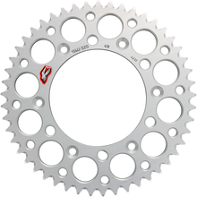 RENTHAL Rear Sprocket - Aluminum - 49 Tooth - Silver - Honda 154U-520-49GRSI