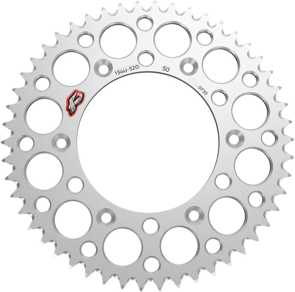 RENTHAL Rear Sprocket - Aluminum - 50 Tooth - Silver - Honda 154U-520-50GRSI