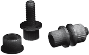 PARTS UNLIMITED License Plate Bolt - 100 Pack - Black 2013-0010