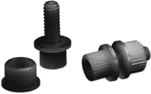 PARTS UNLIMITED License Plate Bolt - 100 Pack - Black 2013-0010