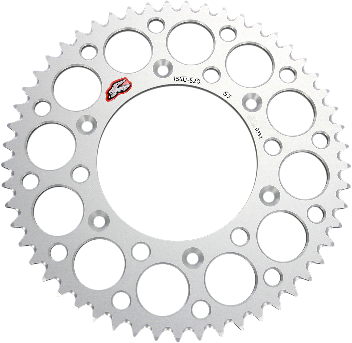 RENTHAL Rear Sprocket - Aluminum - 53 Tooth - Silver - Honda 154U-520-53GRSI