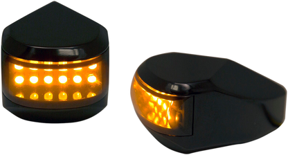 ALLOY ART LED Driving/Turn Signal Light - Black - Smoke Lens MRL-4B
