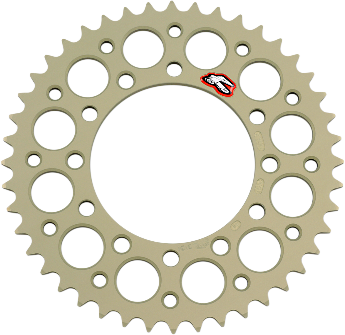 RENTHAL Rear Sprocket - Aluminum - 44 Tooth - Suzuki/Yamaha/Kawasaki 210U-520-44P-HA