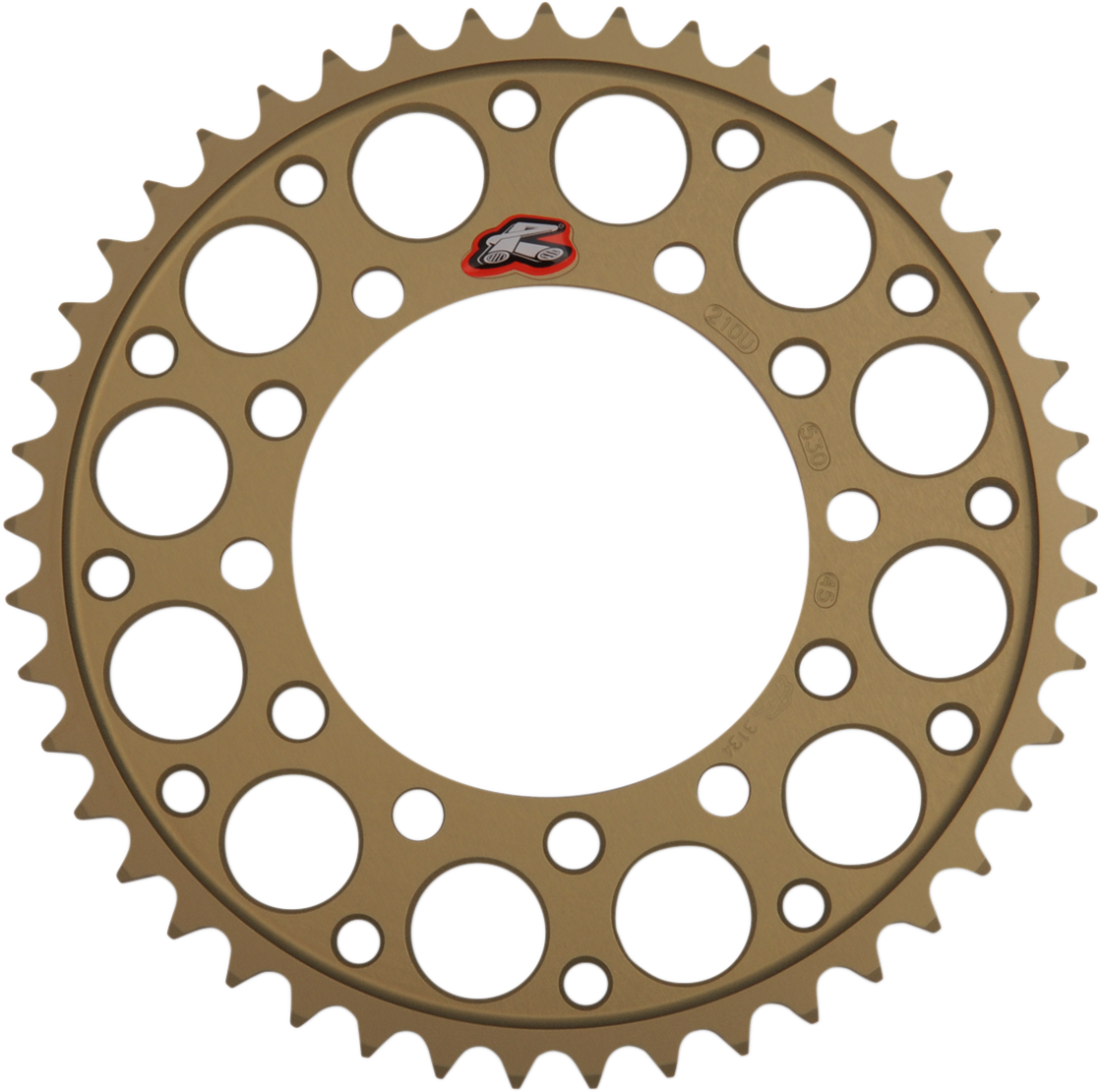 RENTHAL Rear Sprocket - Aluminum - 45 Tooth - Suzuki/Yamaha 210U-530-45P-HA
