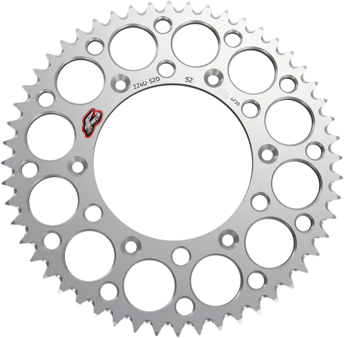 RENTHAL Rear Sprocket - Aluminum - 52 Tooth - Silver 224U-520-52GPSI