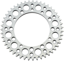 RENTHAL Rear Sprocket - Aluminum - 47 Tooth - Silver - Kawasaki/Suzuki 408U-420-47GESI