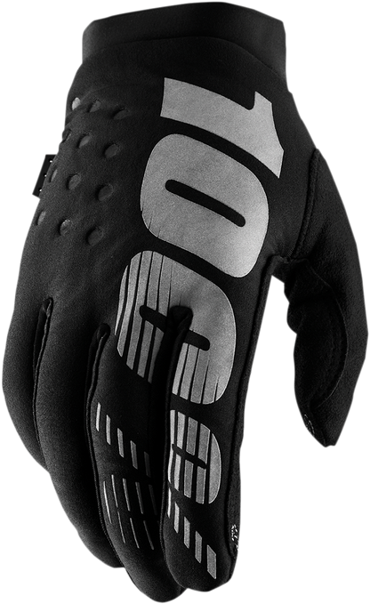100% Women's Brisker Gloves - Black/Gray - Medium 10005-00002