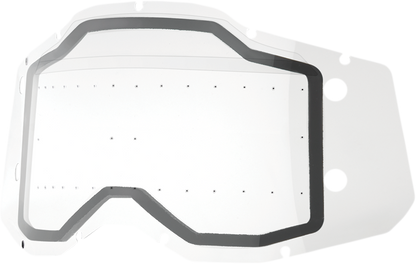 100% Accuri 2/Racecraft 2/Strata 2 Forecast Lens - Dual Pane - with Bumps - Clear 59101-00001