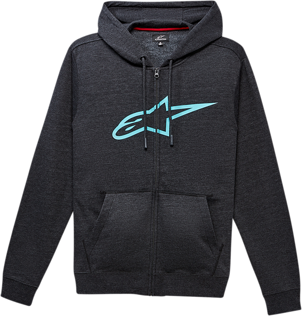 ALPINESTARS Ageless II Zip Hoodie - Charcoal/Turquoise - 2XL 10385305219762X