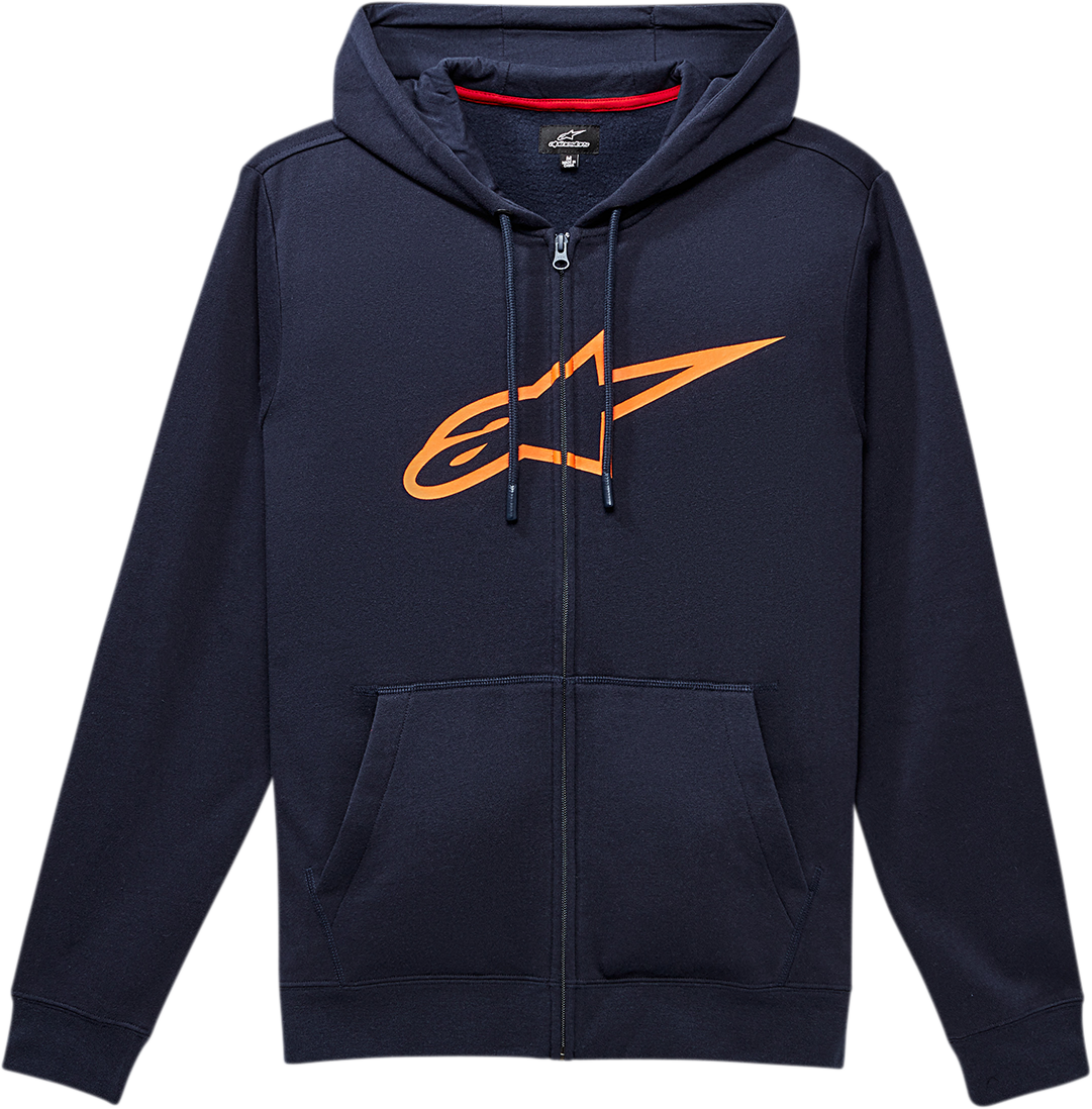 ALPINESTARS Ageless II Zip Hoodie - Navy/Orange - Medium 1038530527032M