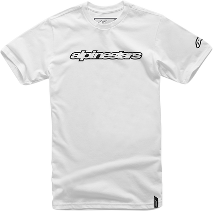 ALPINESTARS Wordmark T-Shirt - White/Black - 2XL 10367201520102X