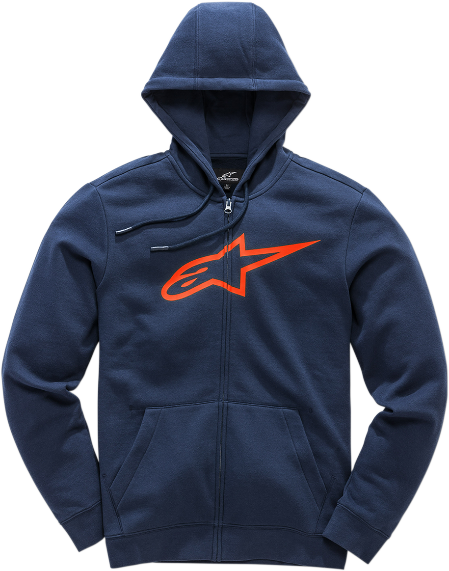 ALPINESTARS Ageless II Zip Hoodie - Navy/Red - Medium 1038530527030M