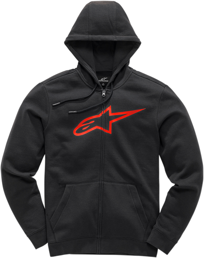 ALPINESTARS Ageless II Zip Hoodie - Black/Red - 2XL 10385305210302X